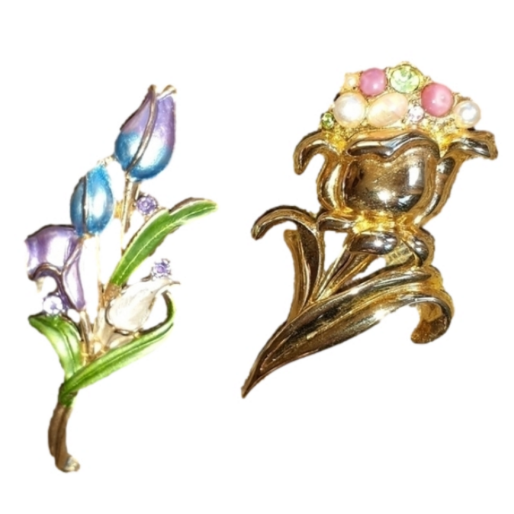 2 VINTAGE Brooches/Pins for 1 price!